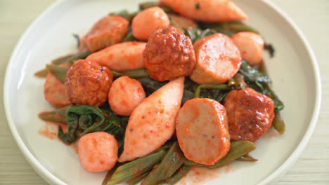 Stir-Fried-Fish-Balls-with-Yentafo-Sauce---Asian-food-style