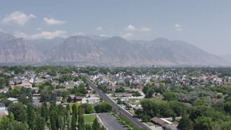 Residential-Suburbs-in-Orem-and-Provo-City-in-Utah-County,-Aerial