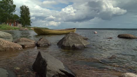 Inclement-weather-over-Käsmu-Bay,-Baltic-Sea,-Estonia,-static-shot