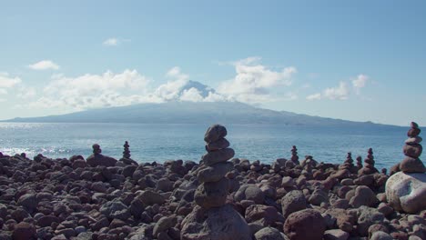 Pico-Mountain-view-near-the-sea-from-San-Jorge-Island-located-in-the-Azores-Archipelago