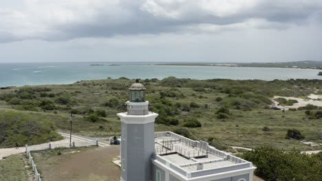 Aerial-pull-out-view-over-the-landscapes-surrounding-Faro-Morillos-in-Cabo-Rojo-Puerto-Rico