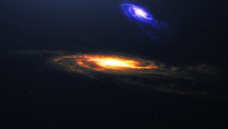 Dos-Galaxias-Flotando-En-El-Universo
