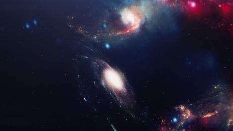 4k-Galaxie,-Die-Zwischen-Nebelwolken-Im-Universum-Schwebt