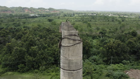 Los-Canos-Puerto-Rico,-is-a-place-where-nothing-happens-and-the-biggest-attraction-is-an-old-derelict-factory-now-rusting-away