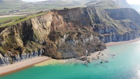 Aerial-Of-Aftermath-Of-UK's-Biggest-Cliff-Fall-At-Seatown-In-Dorset