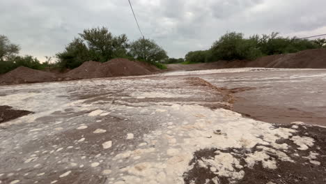 Impassable-road-in-Arizona-after-heavy-rainfall