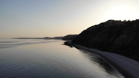 Calm-Tranquil-Sunset-Waters-Beside-Littlecombe-Shoot-Beach
