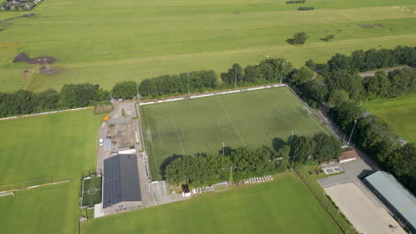 Aerial-view-of-green-soccer-field-of-local-football-club