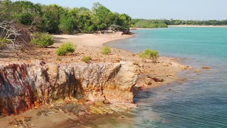 Sedimentary-Rocky-Cliffs-At-East-Point-Reserve-Of-Darwin-In-Northern-Territory,-Australia