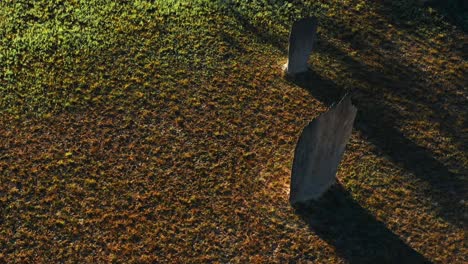 Illuminated-Standing-Magnetic-Termite-Mounds-At-Sunset-In-Litchfield-National-Park,-Northern-Territory,-Australia