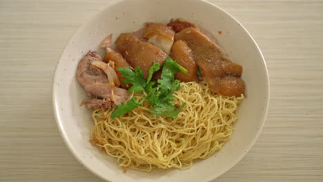 dried-stewed-pork-leg-noodles-bowl---Asian-food-style