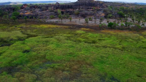 Wetlands-Revealed-Aboriginal-Ubirr-Rocks-In-Kakadu-National-Park,-Northern-Territory,-Australia
