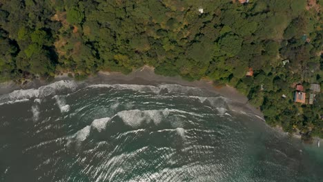 Cinematic-drone-rotation-of-tropical-coastline