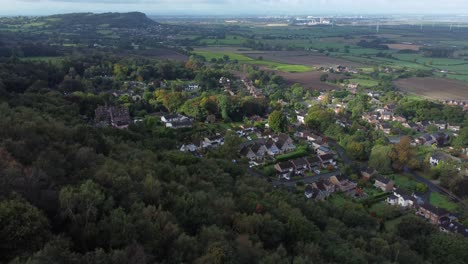 Luftbild-über-Cheshire-Nordengland-Aussichtspunkt-über-Snowdonia-Nordwales-Weite-Landschaft-Absteigendes-Gelände