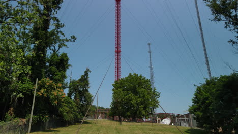 Moving-under-radio-tower-guy-wires