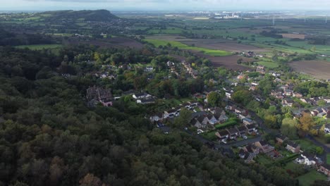 Luftbild-über-Cheshire-Nordengland-Aussichtspunkt-über-Snowdonia-Nordwales-Weite-Landschaft-Absteigend-Rechts