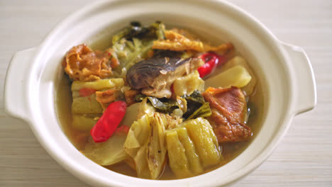 boiled-pickled-cabbage-and-bitter-gourd-soup---Asian-and-vegan-and-vegetarian-food-style
