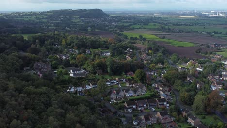 Luftbild-über-Cheshire-Nordengland-Aussichtspunkt-über-Snowdonia-Nordwales-Weite-Landschaft,-Die-Sich-An-Einem-Hang-Erhebt