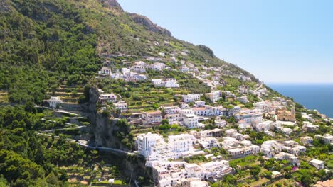 Amazing-aerial-view-of-Amalfi-coast-in-summer-season-from-drone