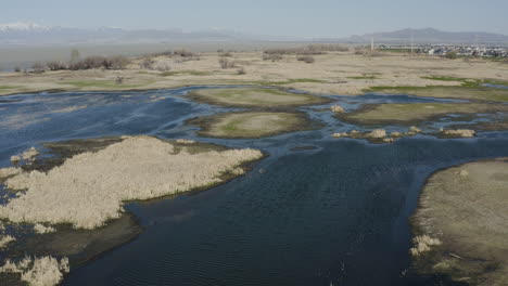 Powell-Slough-Wetlands-of-Utah-Lake-during-Summer-Drought---Aerial