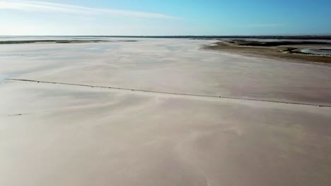 Aerial-footage-over-the-salt-flats-of-Lake-Tyrell,-in-north-west-Victoria,-May-2021
