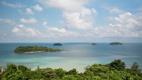 Time-lapse-of-Viewpoint-with-Cumulus-and-Cirrus-Clouds-Forming-Above-Tropical-Islands-in-Koh-Chang-in-Thailand