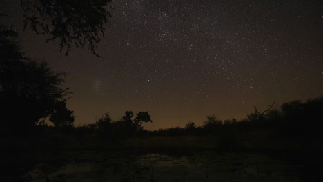 Time-lapse-of-the-Milky-way-in-the-African-night-sky,-Greater-Kruger