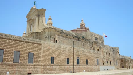 Exterior-of-the-Gozo-Cathedral,-Gozo,-Malta,-Europe
