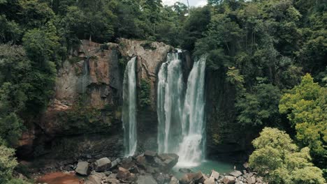 Aerial-View-Of-Nauyaca-Waterfalls---Nauyaca-Waterfalls-Nature-Park-In-Costa-Rica