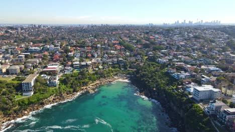 Bahía-De-Gordon:-Playa-Azul-Turquesa-En-Los-Suburbios-Del-Este-De-Sydney,-Australia