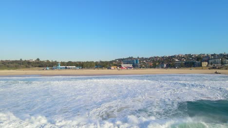Coastal-Suburb-And-Maroubra-Beach-In-Sydney,-New-South-Wales,-Australia