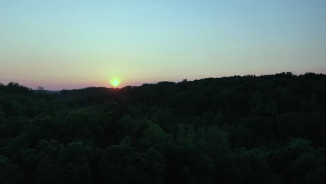 Sonnenuntergang-über-Oak-Ridge,-Tennessee