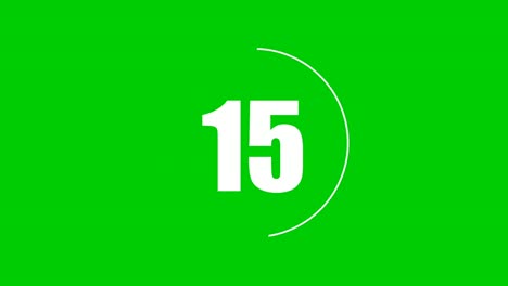 Flacher-Cartoon-Countdown-Nummer-Zwanzig-Bis-Null-Animation-Auf-Grünem-Hintergrund