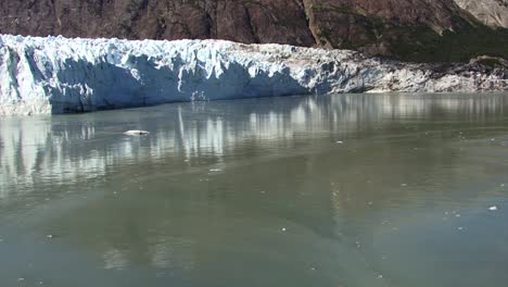 Pequeños-Trozos-De-Hielo-Caídos-Del-Glaciar-En-Verano-En-Alaska