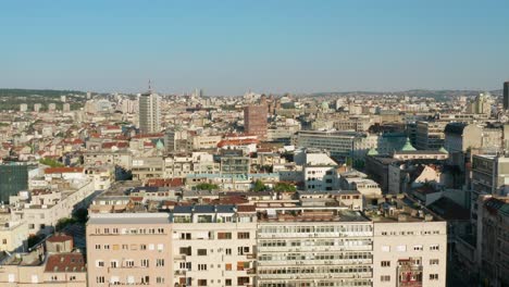 Panorama-Of-The-Skyscrapers-Of-Largest-Serbian-City-Of-Belgrade-At-Daytime