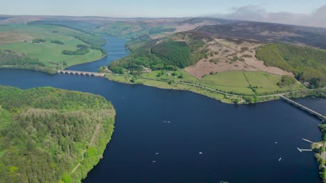 Dramatic-aerial-view-over-the-Ladybower-and-Hope-Valley-Reservoirs-in-the-heart-of-Derbyshire-Peak-District-National-Park