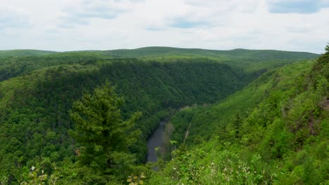 A-high-angle-view-of-the-Pine-Creek-Gorge-or-the-Grand-Canyon-of-Pennsylvania