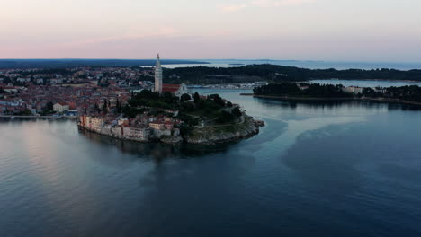 Croatian-Town-In-Adriatic-Sea-At-Rovinj-On-The-Western-Coast-Of-Istrian-Peninsula