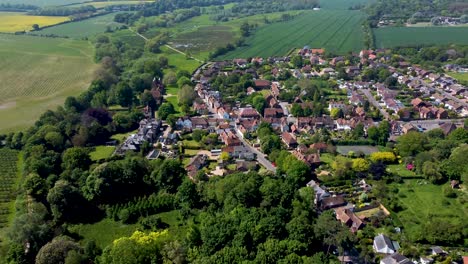 High-altitude-view-of-the-village-of-Littlebourne-near-Canterbury