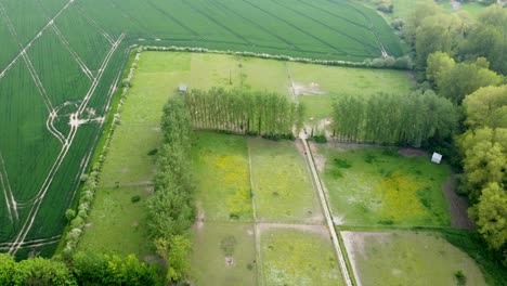 Drone-footage-of-empty-horse-fields