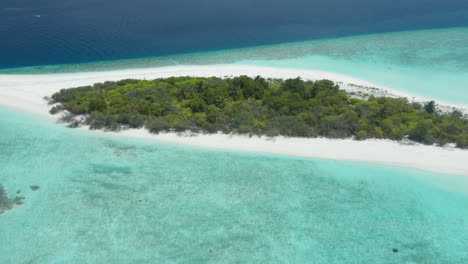 Luftaufnahme-Von-Oben-Nach-Unten-Auf-Der-Insel-Hanifarurah-Auf-Den-Malediven