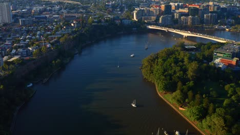 Distant-View-Of-Captain-Cook-Bridge-Over-Brisbane-River-In-Australian-State-Of-Queensland