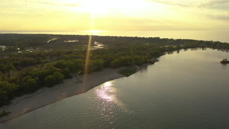 Presque-Isle-Sunset-Aerial-4K-drone