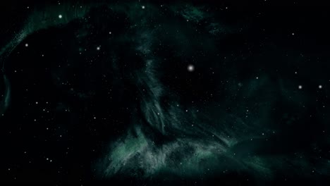 Grüne-Nebelwolken-Und-Staubpartikel-Im-Universum