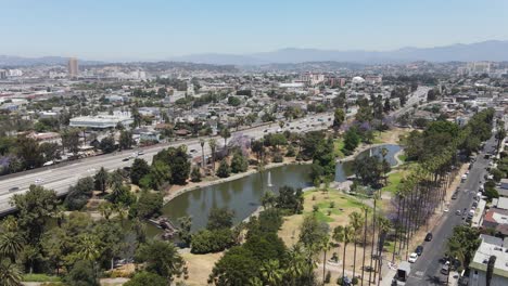 Los-Angeles-Aerial-Flyover-with-parks
