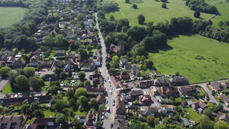 4K-drone-video-of-the-the-high-street-going-through-the-village-of-Bridge-near-Canterbury