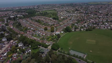 4K-aerial-footage-of-the-village-of-Herne-in-Kent-UK