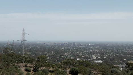 Cielo-Nublado-Sobre-El-Panorama-Del-Paisaje-Urbano-De-Adelaida-En-Australia