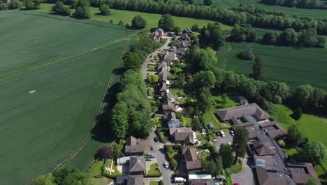 4K-bright-sunny-drone-video-of-a-village-called-Bridge-near-Canterbury