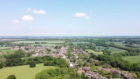 4K-high-altitude-drone-video-footage-of-the-village-of-Bridge-near-Canterbury
